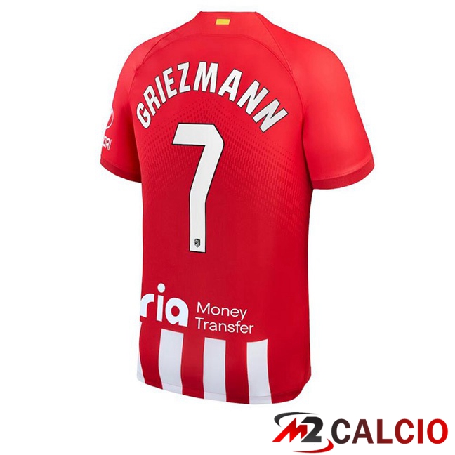 Maglie Calcio Personalizzate,Tute Calcio Squadre,Maglia Nazionale Italiana Calcio | Maglie Calcio Atletico Madrid (Griezmann 7) Prima Rosso 2023/2024