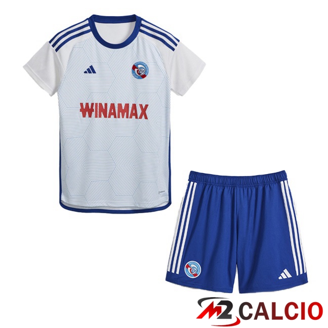 Maglie Calcio RC Strasbourg Alsace Bambino Seconda Bianco 2023/2024