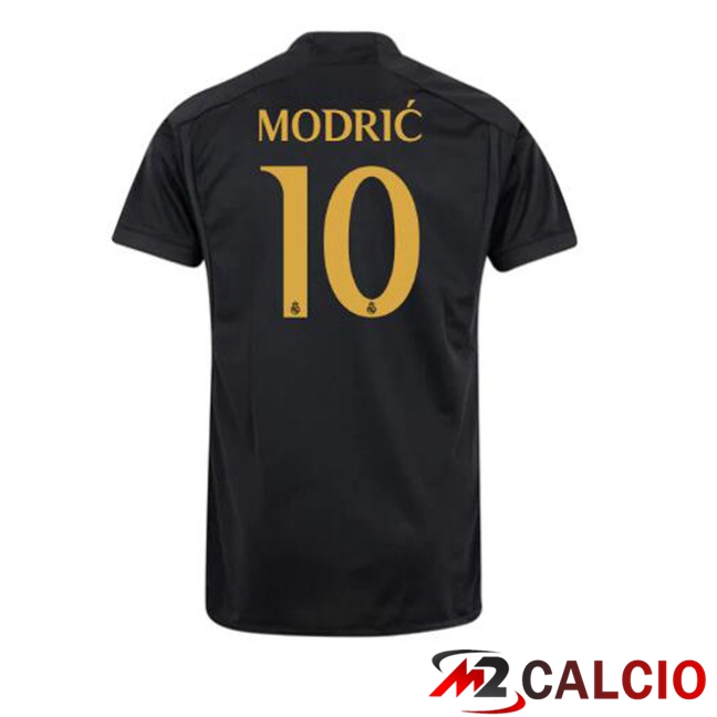 Maglie Calcio Personalizzate,Tute Calcio Squadre,Maglia Nazionale Italiana Calcio | Maglie Calcio Real Madrid (Modrić 10) Terza Nero 2023/2024