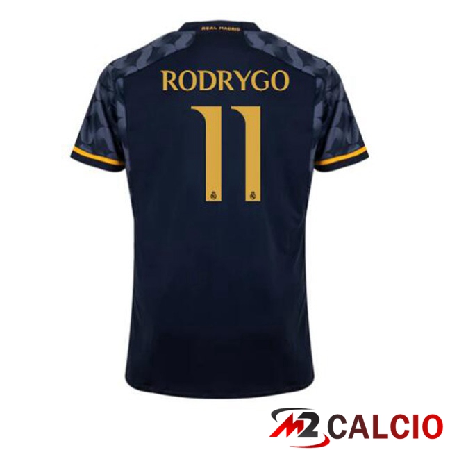 Maglie Calcio Personalizzate,Tute Calcio Squadre,Maglia Nazionale Italiana Calcio | Maglie Calcio Real Madrid (Rodrygo 11) Seconda Blu Reale 2023/2024