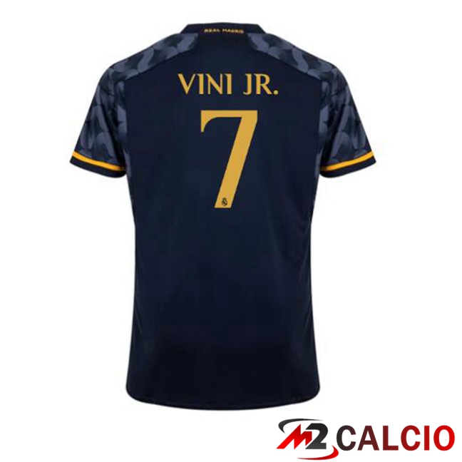 Maglie Calcio Personalizzate,Tute Calcio Squadre,Maglia Nazionale Italiana Calcio | Maglie Calcio Real Madrid (Vini Jr. 7) Seconda Blu Reale 2023/2024