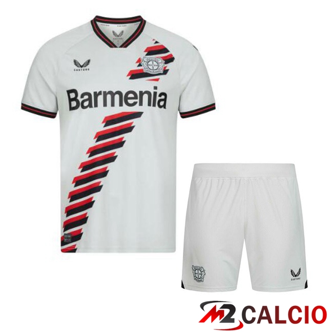 Maglie Calcio Bayer 04 Leverkusen Bambino Seconda Bianco 2023/2024