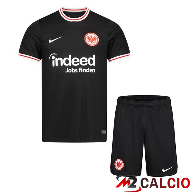 Maglie Calcio Personalizzate,Tute Calcio Squadre,Maglia Nazionale Italiana Calcio | Maglie Calcio Eintracht Frankfurt Bambino Seconda Nero 2023/2024