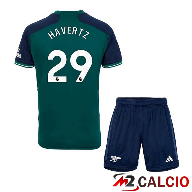 Maglie Calcio Personalizzate,Tute Calcio Squadre,Maglia Nazionale Italiana Calcio | Maglie Calcio FC Arsenal (HAVerdeZ 29) Bambino Terza Verde 2023/2024