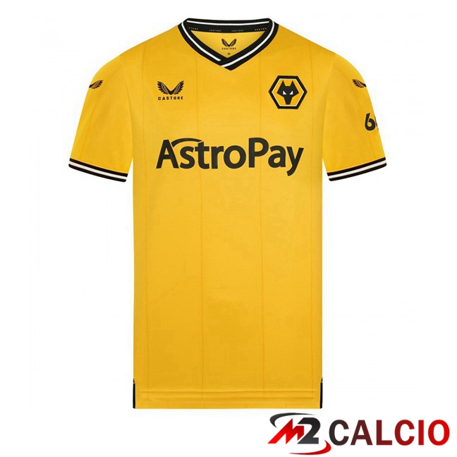 Maglie Calcio Personalizzate,Tute Calcio Squadre,Maglia Nazionale Italiana Calcio | Maglie Calcio Wolves Prima Giallo 2023/2024
