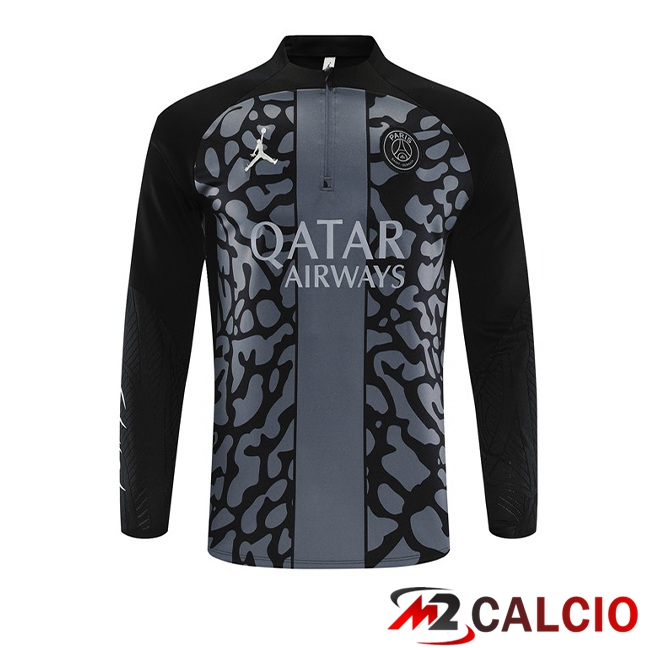Maglie Calcio Personalizzate,Tute Calcio Squadre,Maglia Nazionale Italiana Calcio | Felpa Allenamento JORDAN Paris PSG Nero 2023/2024