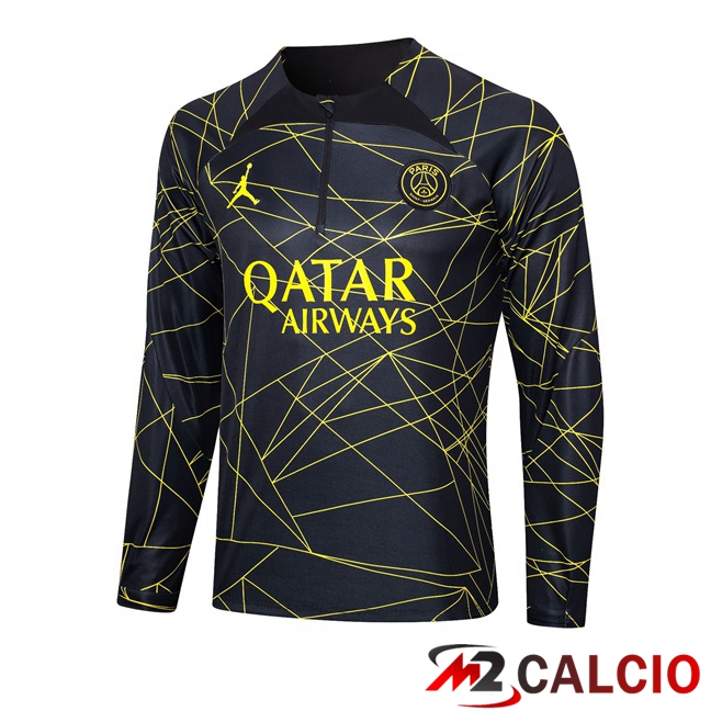 Maglie Calcio Personalizzate,Tute Calcio Squadre,Maglia Nazionale Italiana Calcio | Felpa Allenamento JORDAN Paris PSG Nero 2023/2024
