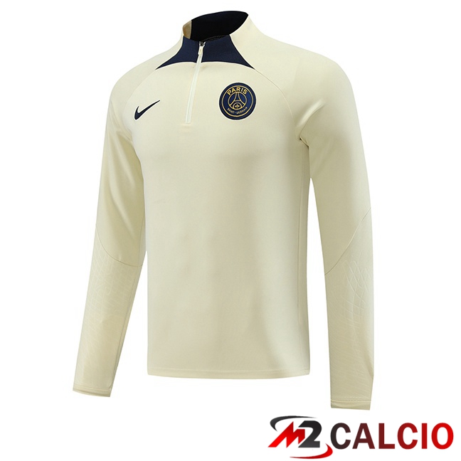 Maglie Calcio Personalizzate,Tute Calcio Squadre,Maglia Nazionale Italiana Calcio | Felpa Allenamento Paris PSG Giallo 2023/2024