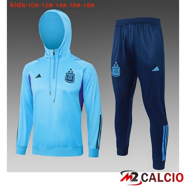 Giacca Con Cappuccio Tuta Calcio Argentina Bambino Blu 2024/2025