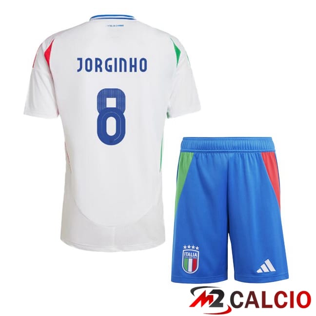 Maglie Calcio Personalizzate,Tute Calcio Squadre,Maglia Nazionale Italiana Calcio | Maglie Calcio Italia (JORGINHO 8) Bambino Seconda Bianco 2024/2025 Maglie Calcio Personalizzate,Tute Calcio Squadre,Maglia Nazionale Italiana Calcio | Maglie Calcio Italia (JORGINHO 8) Bambino Seconda Bianco 2024/2025