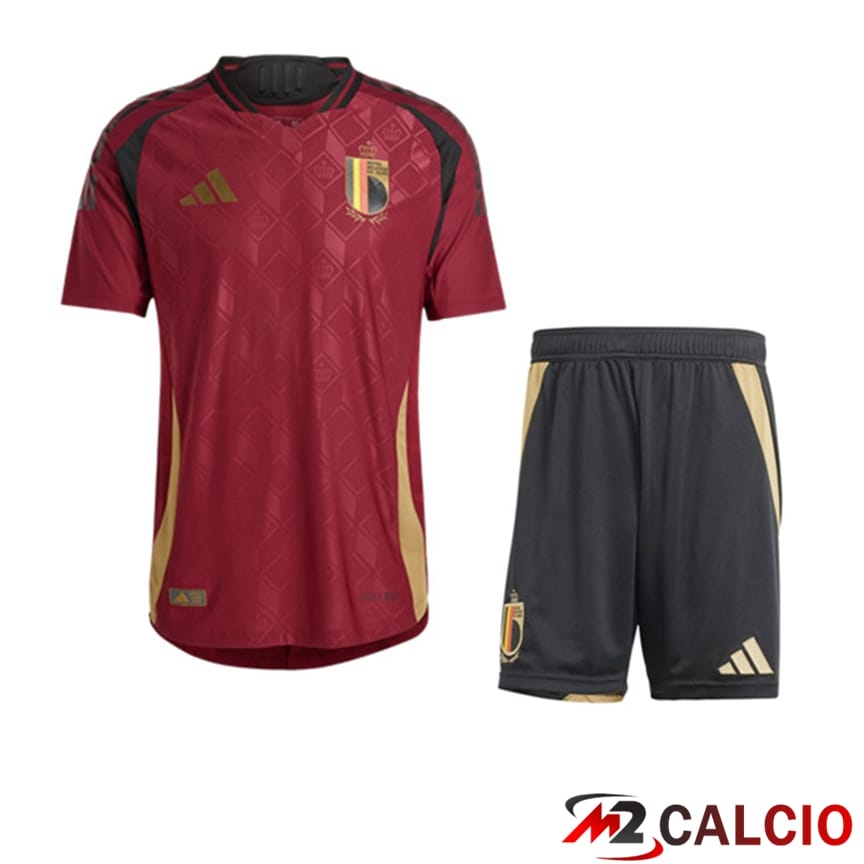 Maglie Calcio Personalizzate,Tute Calcio Squadre,Maglia Nazionale Italiana Calcio | Maglie Calcio Belgio Bambino Prima 2024/2025