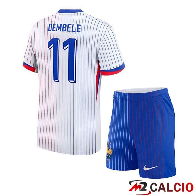 Maglie Calcio Personalizzate,Tute Calcio Squadre,Maglia Nazionale Italiana Calcio | Maglie Calcio Francia (DEMBELE 11) Bambino Seconda Bianco 2024/2025 Maglie Calcio Personalizzate,Tute Calcio Squadre,Maglia Nazionale Italiana Calcio | Maglie Calcio Francia (DEMBELE 11) Bambino Seconda Bianco 2024/2025