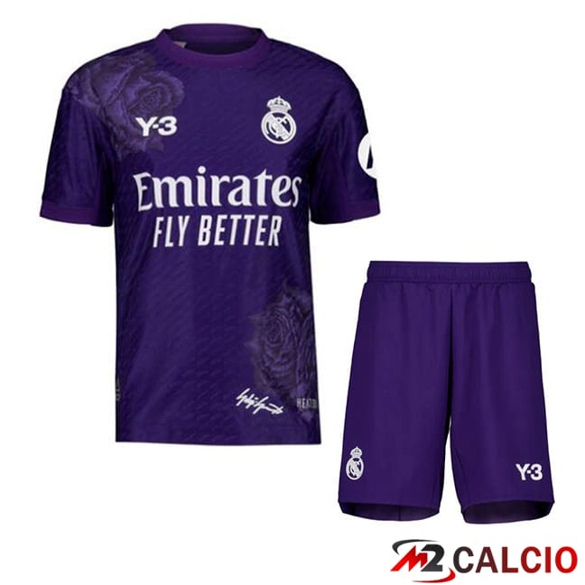 Maglie Calcio Personalizzate,Tute Calcio Squadre,Maglia Nazionale Italiana Calcio | Maglie Calcio Real Madrid Bambino Quarto Viola 2023/2024