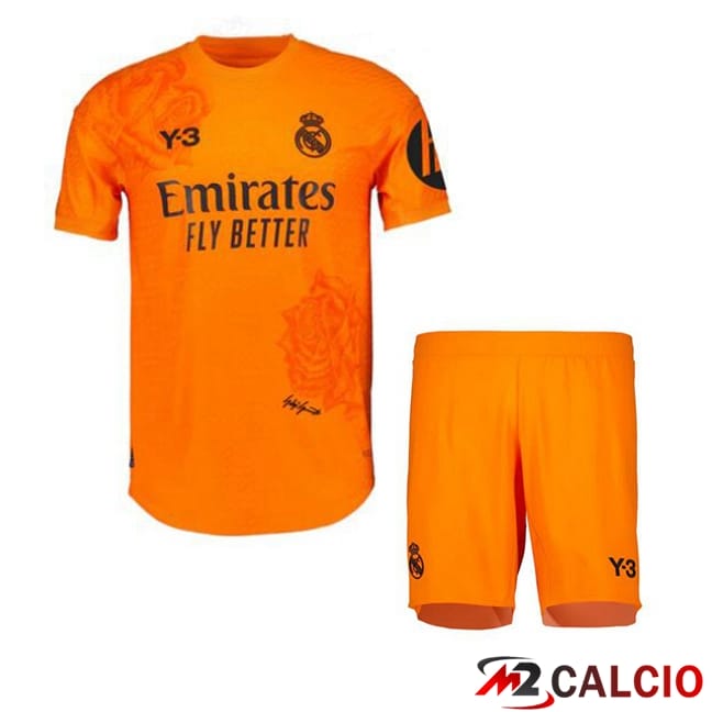 Maglie Calcio Personalizzate,Tute Calcio Squadre,Maglia Nazionale Italiana Calcio | Maglie Calcio Real Madrid Bambino Portiere Arancia 2023/2024