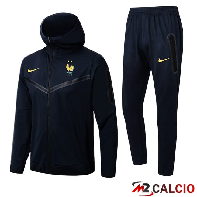 Maglie Calcio Personalizzate,Tute Calcio Squadre,Maglia Nazionale Italiana Calcio | Tuta Calcio - Giacca A Vento Francia Blu Reale 2024/2025