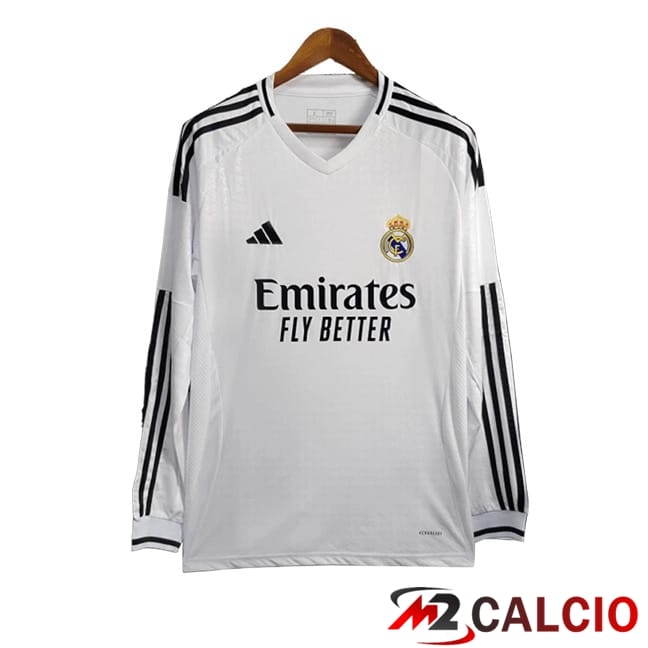 Maglie Calcio Personalizzate,Tute Calcio Squadre,Maglia Nazionale Italiana Calcio | Maglie Calcio Real Madrid Prima Manica Lunga 2024/2025