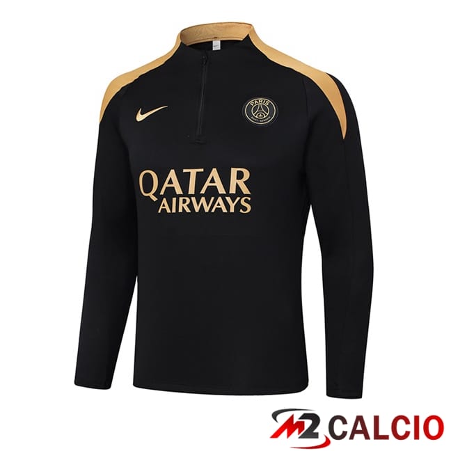 Maglie Calcio Personalizzate,Tute Calcio Squadre,Maglia Nazionale Italiana Calcio | Felpa Allenamento Paris PSG Nero 2024/2025