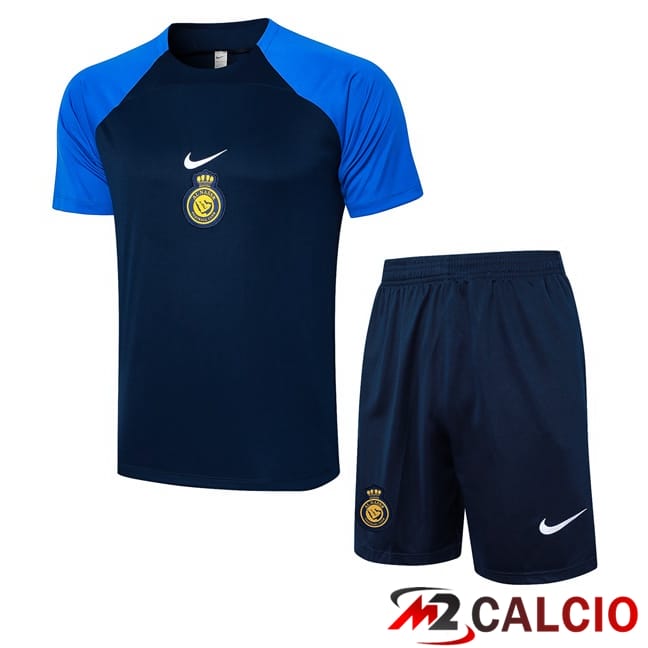 T Shirt Allenamento Al-Nassr FC + Pantaloncini Blu Reale 2024/2025