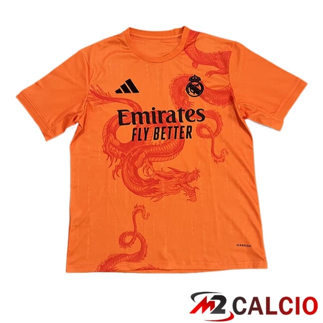 Maglie Calcio Personalizzate,Tute Calcio Squadre,Maglia Nazionale Italiana Calcio | Maglie Calcio Real Madrid Edizione Speciale Arancia 2024/2025