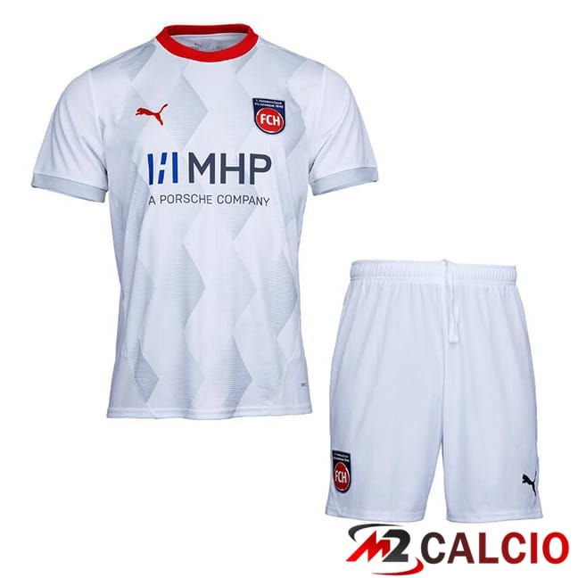 Maglie Calcio Personalizzate,Tute Calcio Squadre,Maglia Nazionale Italiana Calcio | Maglie Calcio FC Heidenheim Bambino Terza Bianco 2024/2025