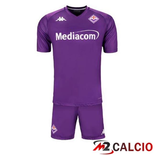 Maglie Calcio Personalizzate,Tute Calcio Squadre,Maglia Nazionale Italiana Calcio | Maglie Calcio ACF Fiorentina Bambino Prima Viola 2024/2025
