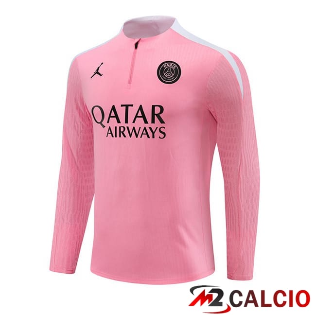 Maglie Calcio Personalizzate,Tute Calcio Squadre,Maglia Nazionale Italiana Calcio | Felpa Allenamento JORDAN Paris PSG Rosa 2024/2025