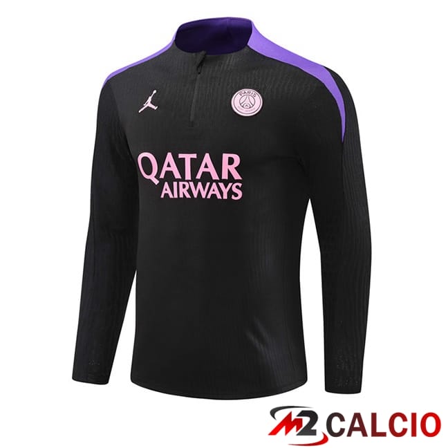 Maglie Calcio Personalizzate,Tute Calcio Squadre,Maglia Nazionale Italiana Calcio | Felpa Allenamento JORDAN Paris PSG Nero 2024/2025