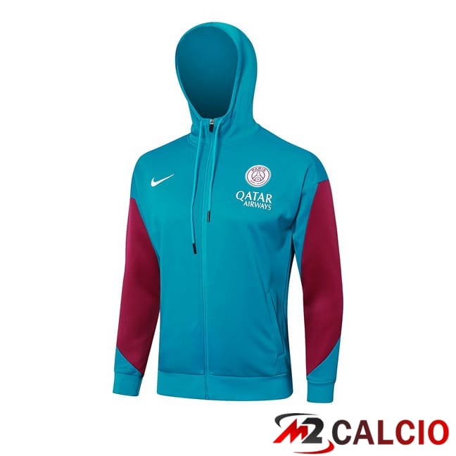 Maglie Calcio Personalizzate,Tute Calcio Squadre,Maglia Nazionale Italiana Calcio | Felpa Con Cappuccio Paris PSG Verde 2024/2025