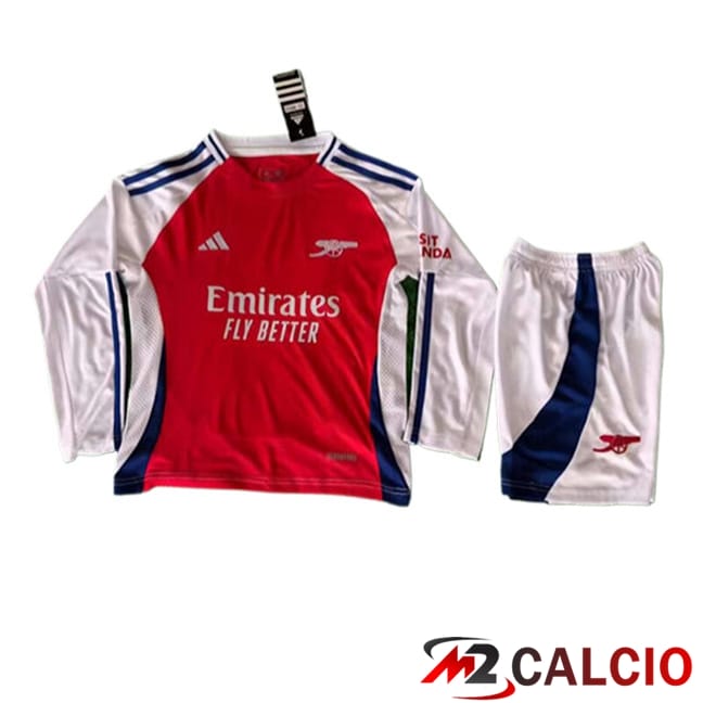 Maglie Calcio Personalizzate,Tute Calcio Squadre,Maglia Nazionale Italiana Calcio | Maglie Calcio Arsenal Bambino Prima Manica Lunga 2024/2025