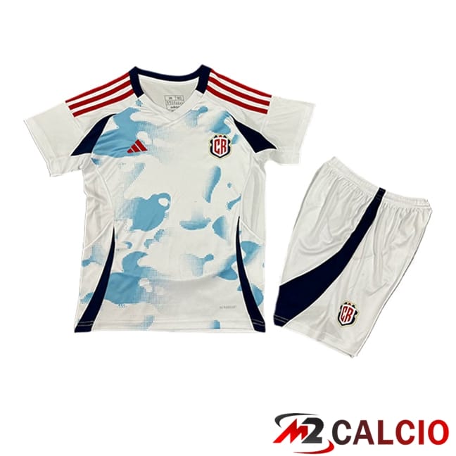 Maglie Calcio Personalizzate,Tute Calcio Squadre,Maglia Nazionale Italiana Calcio | Maglie Calcio Costa Rica Bambino Seconda 2024/2025