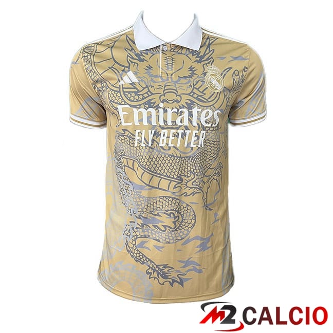 Maglie Calcio Personalizzate,Tute Calcio Squadre,Maglia Nazionale Italiana Calcio | Maglie Calcio Real Madrid Edizione Speciale Giallo 2024/2025