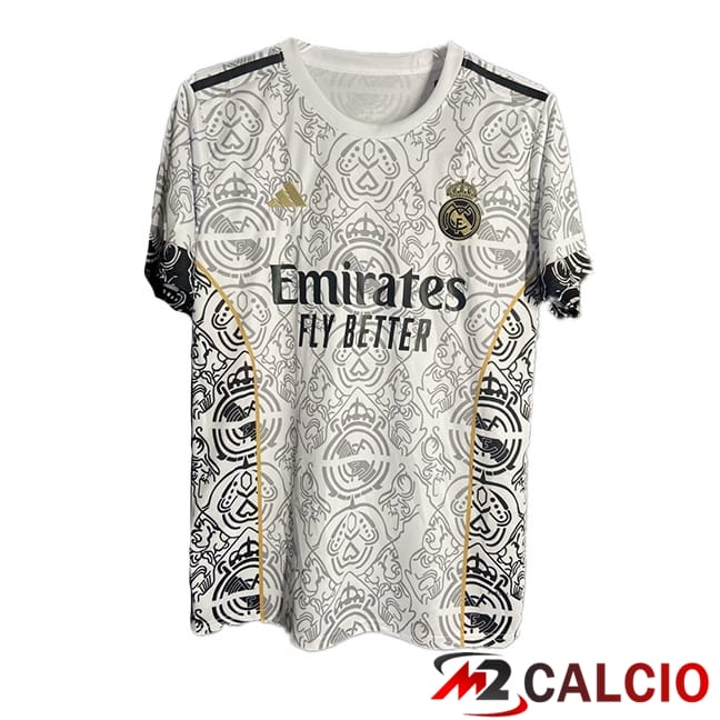 Maglie Calcio Personalizzate,Tute Calcio Squadre,Maglia Nazionale Italiana Calcio | Maglie Calcio Real Madrid Edizione Speciale Bianco 2024/2025