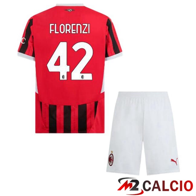 Maglie Calcio Personalizzate,Tute Calcio Squadre,Maglia Nazionale Italiana Calcio | Maglie Calcio AC Milan (Florenzi 42) Bambino Prima Rosso Nero 2024/2025 Maglie Calcio Personalizzate,Tute Calcio Squadre,Maglia Nazionale Italiana Calcio | Maglie Calcio AC Milan (Florenzi 42) Bambino Prima Rosso Nero 2024/2025