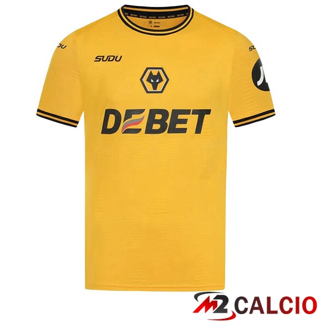 Maglie Calcio Personalizzate,Tute Calcio Squadre,Maglia Nazionale Italiana Calcio | Maglie Calcio Wolves Prima Giallo 2024/2025