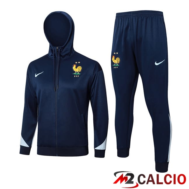 Maglie Calcio Personalizzate,Tute Calcio Squadre,Maglia Nazionale Italiana Calcio | Tuta Calcio - Giacca A Vento Francia Blu Reale 2024/2025