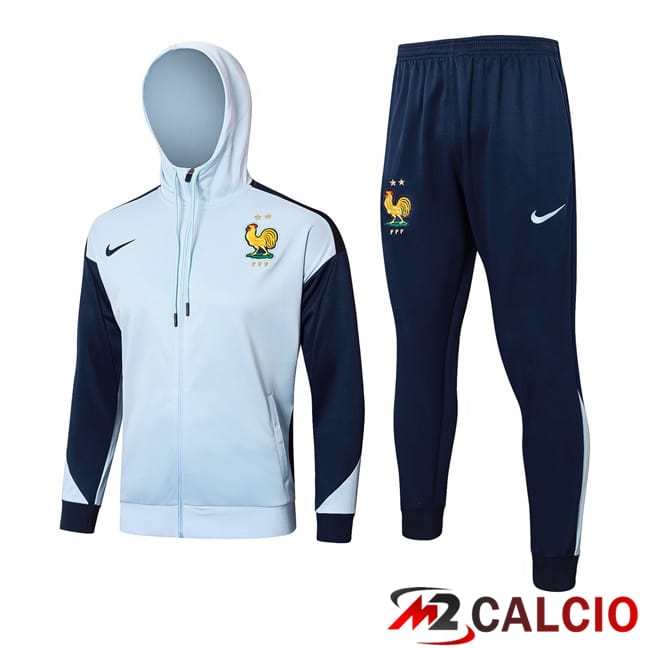 Maglie Calcio Personalizzate,Tute Calcio Squadre,Maglia Nazionale Italiana Calcio | Tuta Calcio - Giacca A Vento Francia Blu 2024/2025