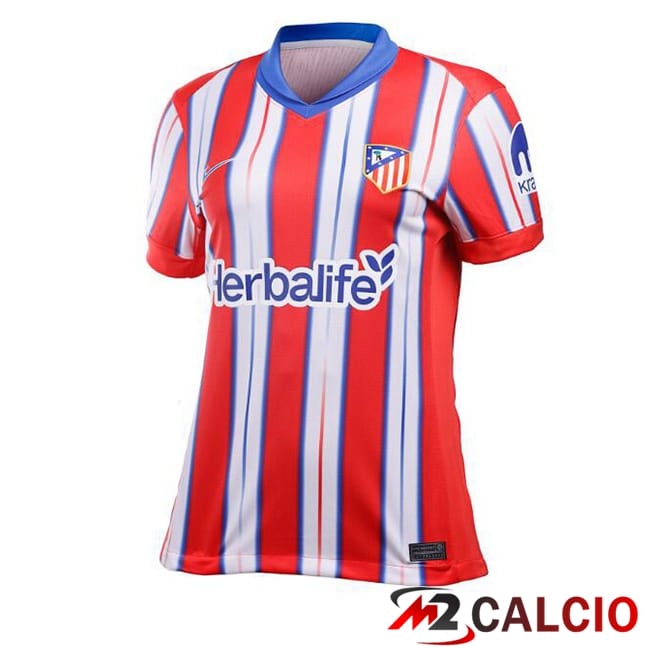 Maglie Calcio Personalizzate,Tute Calcio Squadre,Maglia Nazionale Italiana Calcio | Maglie Calcio Atletico Madrid Donna Prima Rosso 2024/2025