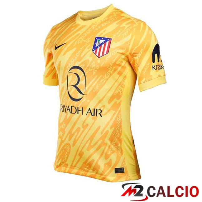 Maglie Calcio Personalizzate,Tute Calcio Squadre,Maglia Nazionale Italiana Calcio | Maglie Calcio Atletico Madrid Portiere Giallo 2024/2025