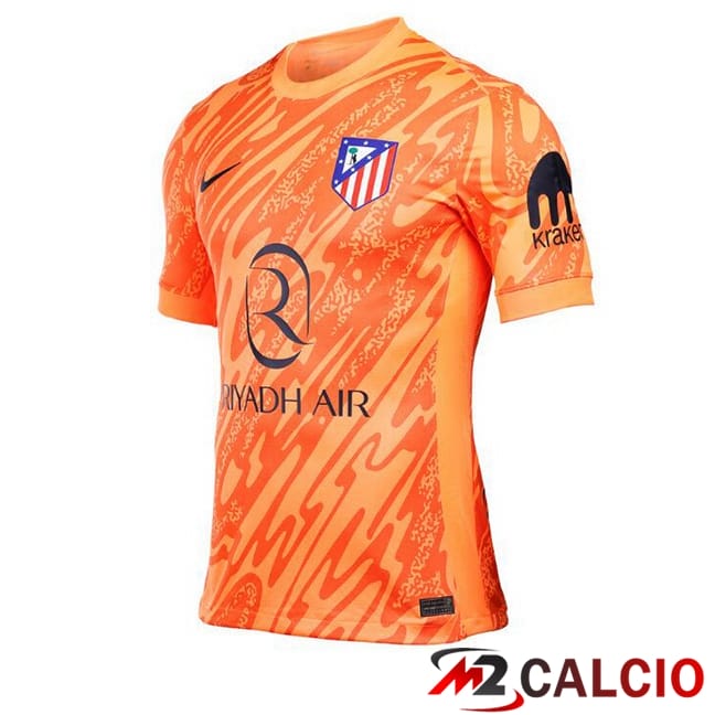 Maglie Calcio Personalizzate,Tute Calcio Squadre,Maglia Nazionale Italiana Calcio | Maglie Calcio Atletico Madrid Portiere Arancia 2024/2025