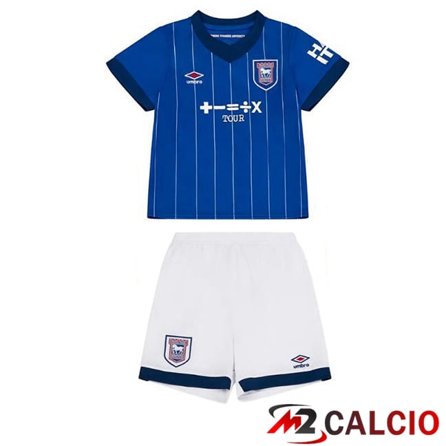 Maglie Calcio Ipswich Town Bambino Prima Blu 2024/2025