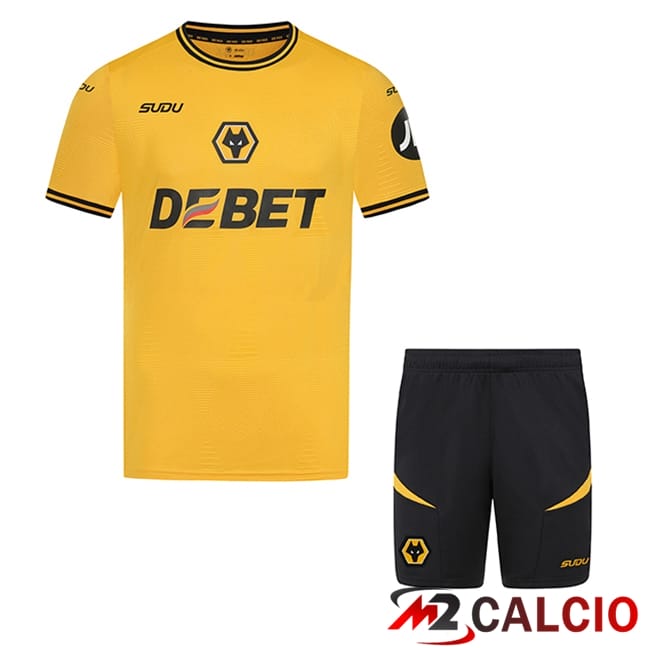 Maglie Calcio Personalizzate,Tute Calcio Squadre,Maglia Nazionale Italiana Calcio | Maglie Calcio Wolves Bambino Prima 2024/2025