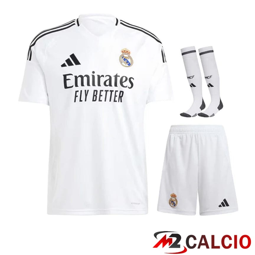 Maglie Calcio Personalizzate,Tute Calcio Squadre,Maglia Nazionale Italiana Calcio | Insieme Maglie Calcio Real Madrid Seconda (Pantaloncini + Calzini) 2024/2025