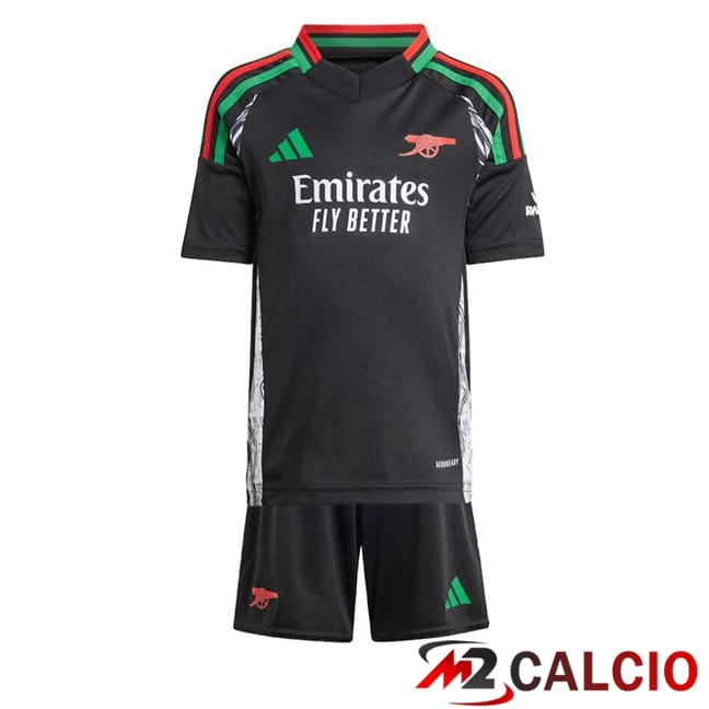 Maglie Calcio Personalizzate,Tute Calcio Squadre,Maglia Nazionale Italiana Calcio | Maglie Calcio Arsenal Bambino Seconda Nero 2024/2025