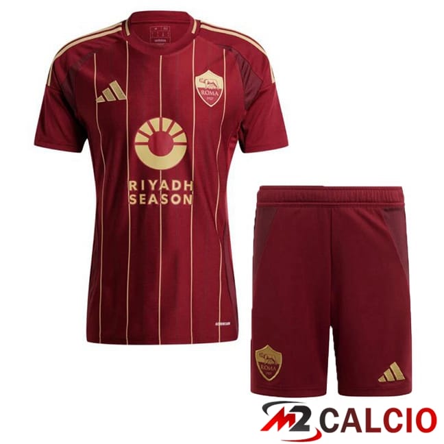 Maglie Calcio Personalizzate,Tute Calcio Squadre,Maglia Nazionale Italiana Calcio | Maglie Calcio AS Roma Bambino Prima Rosso 2024/2025
