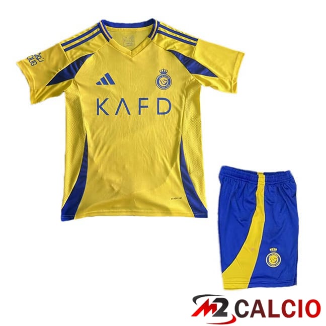 Maglie Calcio Personalizzate,Tute Calcio Squadre,Maglia Nazionale Italiana Calcio | Maglie Calcio Al-Nassr FC Bambino Prima Giallo 2024/2025