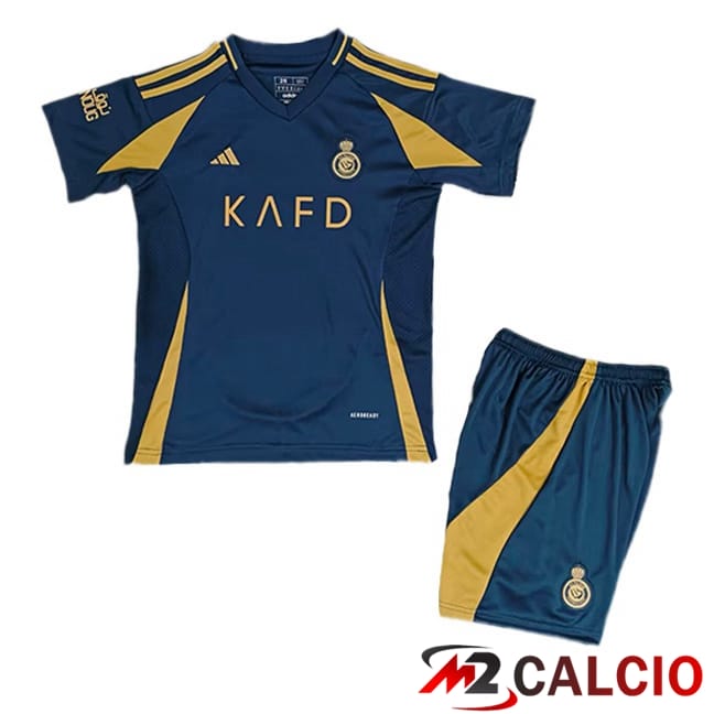 Maglie Calcio Personalizzate,Tute Calcio Squadre,Maglia Nazionale Italiana Calcio | Maglie Calcio Al-Nassr FC Bambino Seconda Blu 2024/2025