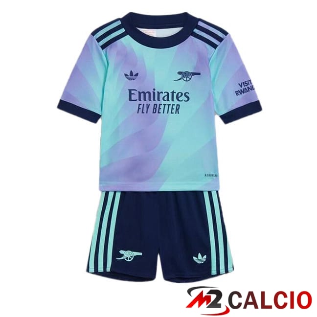 Maglie Calcio Personalizzate,Tute Calcio Squadre,Maglia Nazionale Italiana Calcio | Maglie Calcio Arsenal Bambino Terza Blu 2024/2025