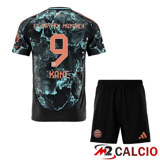 Maglie Calcio Personalizzate,Tute Calcio Squadre,Maglia Nazionale Italiana Calcio | Maglie Calcio Bayern Monaco (Kane 9) Bambino Seconda Nero 2024/2025