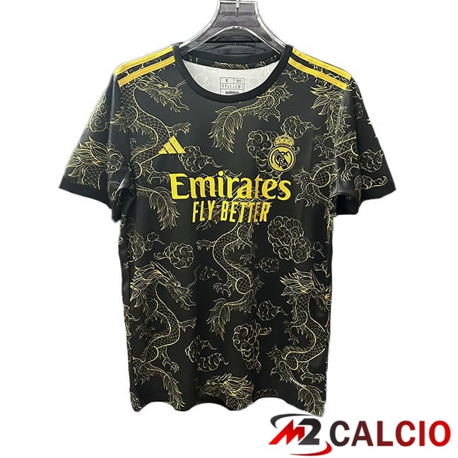 Maglie Calcio Personalizzate,Tute Calcio Squadre,Maglia Nazionale Italiana Calcio | Maglie Calcio Real Madrid Edizione Speciale Nero 2024/2025