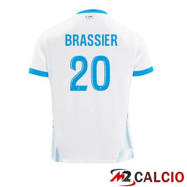 Maglie Calcio Marsiglia OM (BRASSIER 20) Prima Bianco 2024/2025
